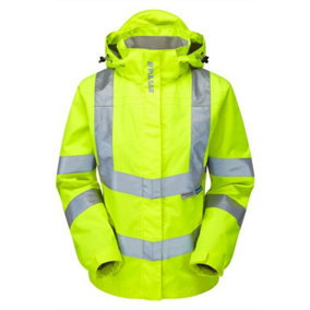 PULSAR High Visibility Ladies Unlined Storm Coat - Yellow - Size 10
