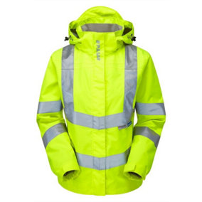 PULSAR High Visibility Ladies Unlined Storm Coat - Yellow - Size 20