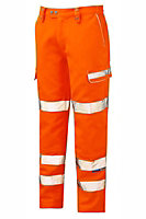 PULSAR High Visibility Rail Spec Combat Trousers - Orange - 44 Tall Leg