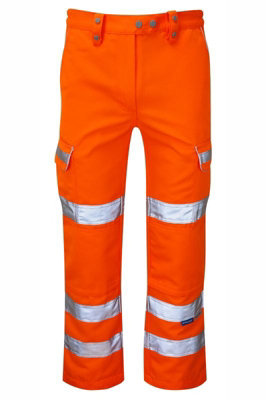 PULSAR High Visibility Rail Spec Ladies Combat Trousers - Orange