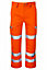 PULSAR High Visibility Rail Spec Ladies Combat Trousers - Orange - Short Leg Size 12