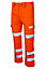PULSAR High Visibility Rail Spec Ladies Combat Trousers - Orange - Tall Leg Size 16