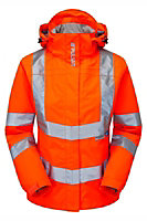 PULSAR High Visibility Rail Spec Ladies Unlined Storm Coat - Orange - Size 10