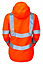 PULSAR High Visibility Rail Spec Ladies Unlined Storm Coat - Orange - Size 12