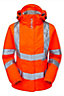 PULSAR High Visibility Rail Spec Ladies Unlined Storm Coat - Orange - Size 18