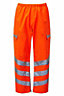 PULSAR High Visibility Rail Spec Over Trousers - Orange - 3XL - To fit 31 Inside Leg