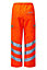 PULSAR High Visibility Rail Spec Over Trousers - Orange - L - To fit 29 Inside leg