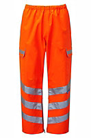 PULSAR High Visibility Rail Spec Over Trousers - Orange - XL - To fit 33 Inside Leg