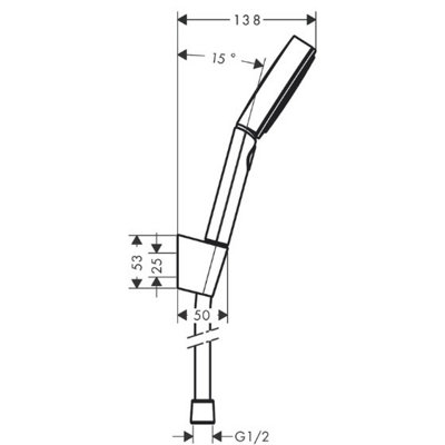 Pulsify Select XXL Performance Hand Shower Set 105mm + Shower Hose ...