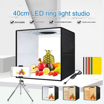 PULUZ 25cm LED Photo Studio Light Box Tent for Product Photography