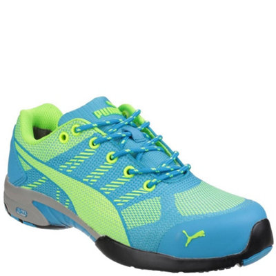 Blue and cheap lime green pumas