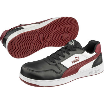 Puma Safety FrontCourt Blk/Wht/Red Low S3L ESD, 6 (EU 39)