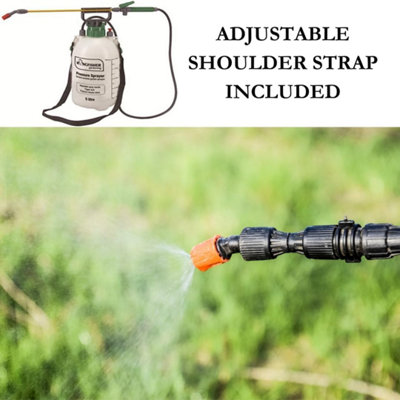 Pump Action Garden Pressure Sprayer - Adjustable Sprayer with carry strap