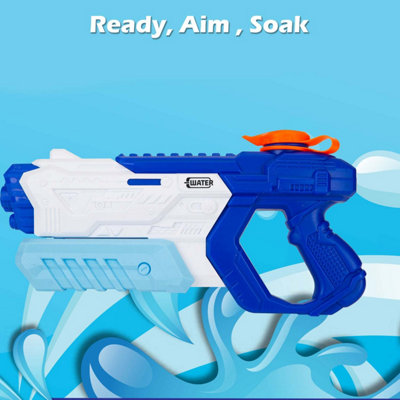 Pump Action Water Gun Pistol Guns Adults Kids White-Blue