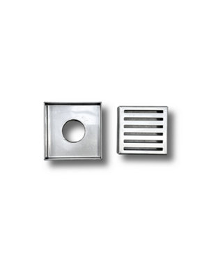 Punched Perpendicular Slot Square Floor Drain 45mm Outlet 316 Marine ...