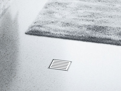 Punched Perpendicular Slot Square Floor Drain 45mm Outlet 316 Marine ...