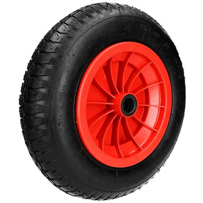puncture proof wheelbarrow wheel 14" pu 3.50-8 replacement wheel with 25mm (1") bore