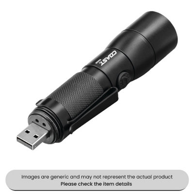 Pure Beam Focusing Rechargeable Led Torch with USB Charging Cable Pack ...