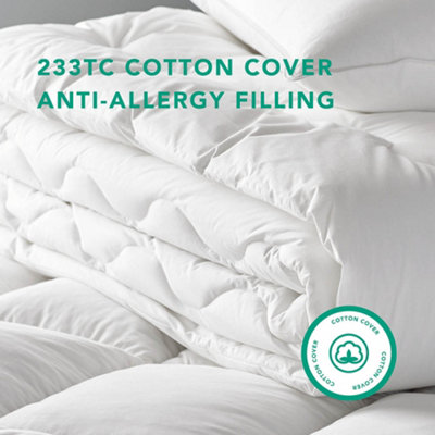 Pure Cotton Anti Allergy 10.5 Tog Duvet With Micro-Fresh