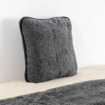 Pure Merino Wool Pillow - Grey