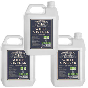 Pure Source Nutrition Eco White Vinegar Cleaning Unscented 15 Litres -All Natural Multi-Surface & Multi-Purpose Cleaner, Limescale