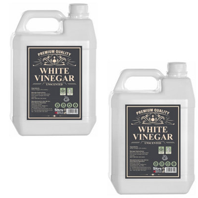 Pure Source Nutrition Eco White Vinegar Cleaning Unscented 5 Litres - All Natural Multi-Surface & Multi-Purpose Cleaner, Limescale