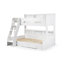 Pure White Triple Sleeper Book Case Bunk Bed - 2x 3ft (90cm)