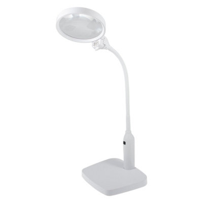 PURElite Multi-Use Magnifying Lamp - Rechargeable LED Table & Desk Lamp ...