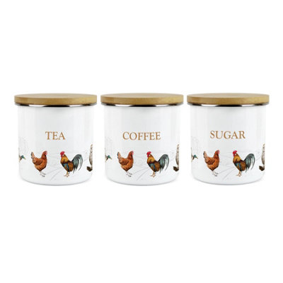 Purely Home Country Farm Tea, Coffee Sugar Canisters