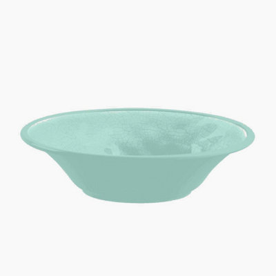 Purely Home Crackle Turquoise Melamine Low Bowl