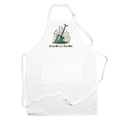 Purely Home Grandmas Apron - Gardening Apron - Adjustable Ties/Pocket Gift for Grandma