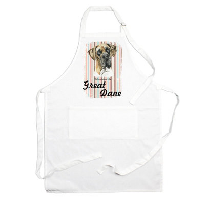 Purely Home Great Dane Apron - Novelty Kitchen Gift for Dog Lovers