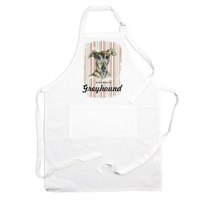 Purely Home Greyhound Apron - Novelty Kitchen Gift for Dog Lovers