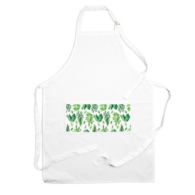 Purely Home Kitchen Herbs Apron - Cooking & Baking Green Leaves Gift/Present