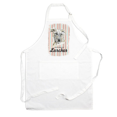 Purely Home Lurcher Apron - Novelty Kitchen Gift for Dog Lovers