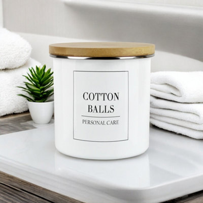 Purely Home - Minimalist - Cleaning & Personal Care Storage Canister - Cotton Balls - 3
