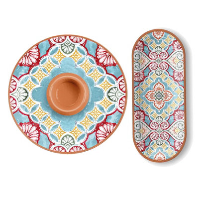 Purely Home Terrazzo Melamine Side Plates - Set Of 5
