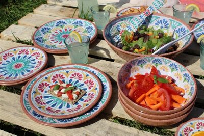 Purely Home Rio Medallion 6 Piece Melamine Dinnerware Set for 2