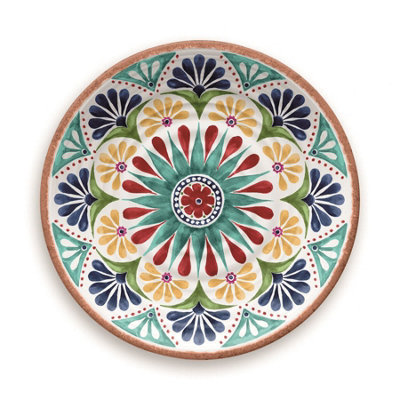 Purely Home Rio Medallion Melamine Dinner Plates - Set of 2