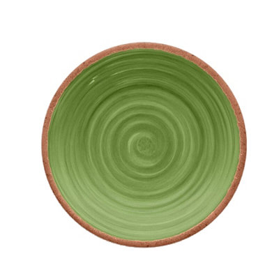 Purely Home Rustic Swirl Green Melamine Side/Salad Plates - Set of 2