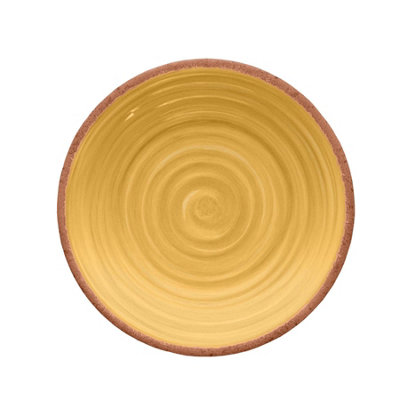 Purely Home Rustic Swirl Yellow Melamine Side Plates - Set of 5