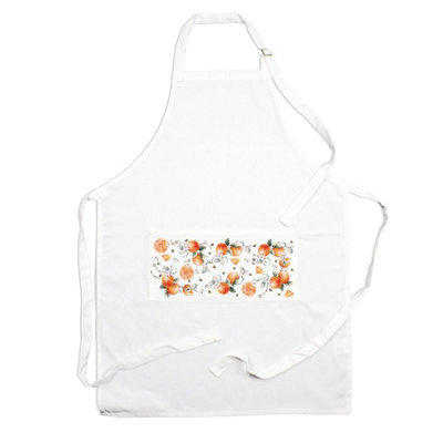 Purely Home Tangerines Fruit Apron - Kitchen Cooking & Baking Apron with Adjustable Neck