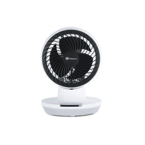 PureMate 8 Inch Air Circulator Fan with Oscillation and Timer  Black