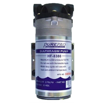 PurePro HF-8380 400GPD High Pressure Diaphragm Booster Pump for Reverse Osmosis Systems