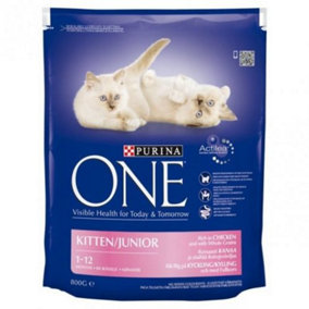 Purina One Adult Rich In Salmon & Whole Grains 800g (Pack of 4)