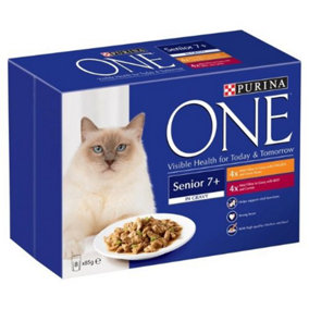 Purina One Snr 7+ Mini Fillets In Gravy Chicken&Beef 8x85g (Pack of 5)