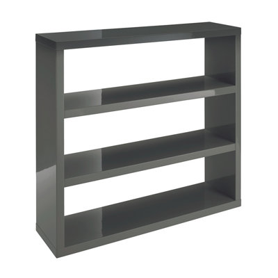 Puro High Gloss Bookcase Charcoal