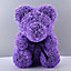 Purple 25CM Artificial Rose Teddy Bear Festivals Gift with Box and LED Light
