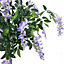 Purple Blossom Wisteria Tree Artificial Plant in Black Pot 160 cm