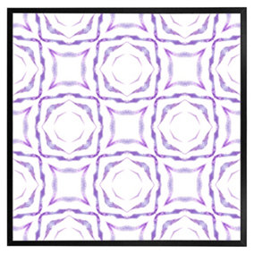 Purple brilliant boho (Picutre Frame) / 16x16" / Grey